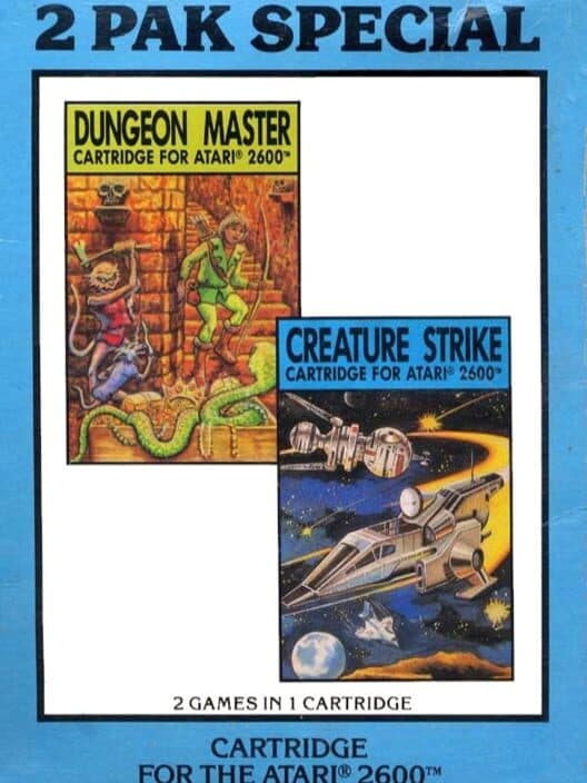 2 Pak Special: Dungeon Master / Creature Strike for Atari 2600 game image