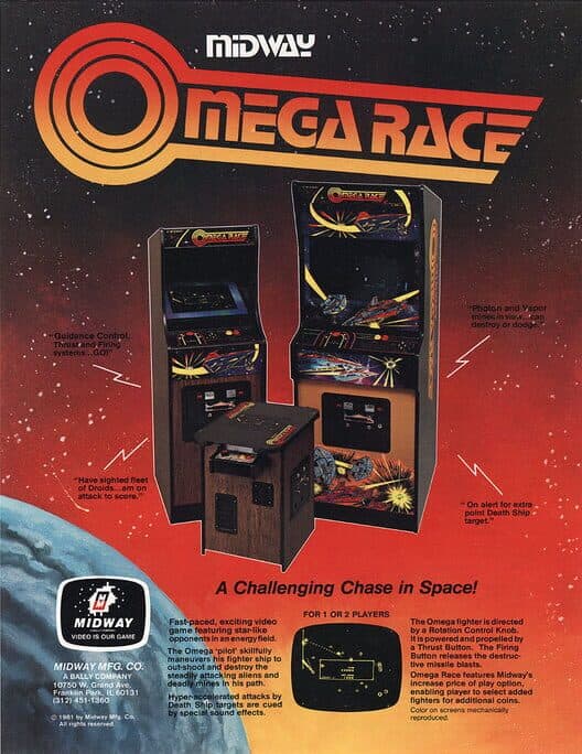 Omega Race for Atari 2600 game image