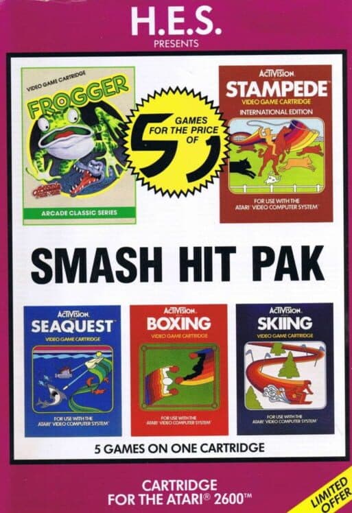 Smash Hit Pak for Atari 2600 game image