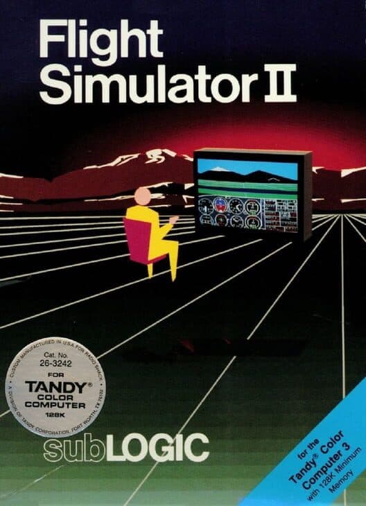 Flight Simulator II for Atari 400 game image