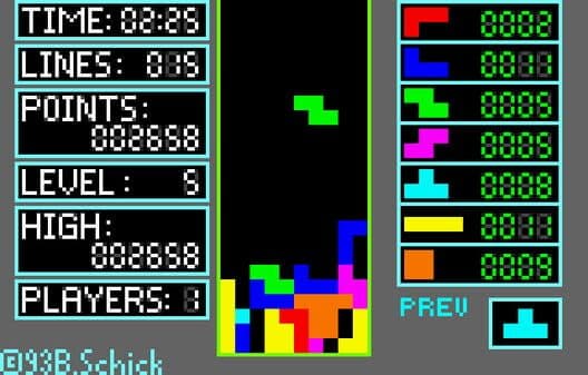 T-Tris [Homebrew] for Atari Lynx game image